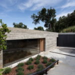 entrance of a modern design house in begur costa brava