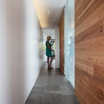 doorway with young lady in a luxury home in begur