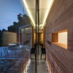 modern villa in the evening in begur